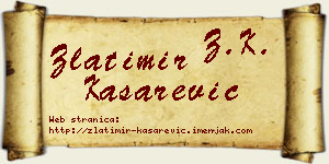 Zlatimir Kašarević vizit kartica